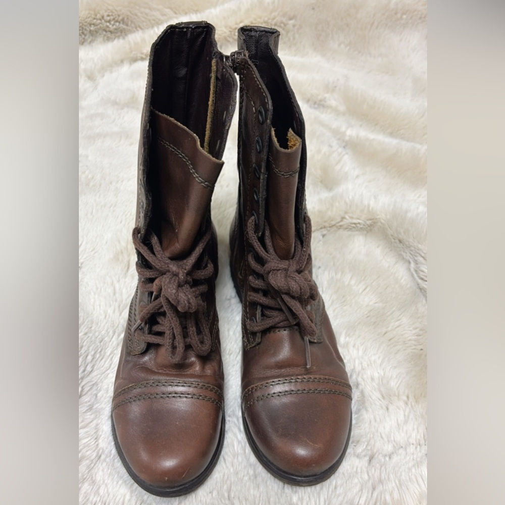 Steve Madden Dark Brown Combat Boots